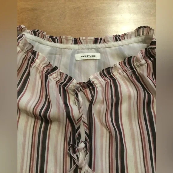 Max Studio Multicolor Striped Top - Picture 2 of 3